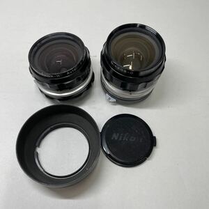 ジャンク/返品不可　レンズ　Nikon NIKKOR-H Auto F3.5 28mm, ニコン NIKKOR-O Auto F2 35mm #j01981 j11