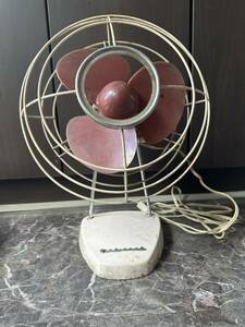 National ナショナル ELECTRIC FAN 扇風機 B-6 3枚羽根 羽根径30cm 金属製筐体 家電 アンティーク 昭和レトロ ジャンク品