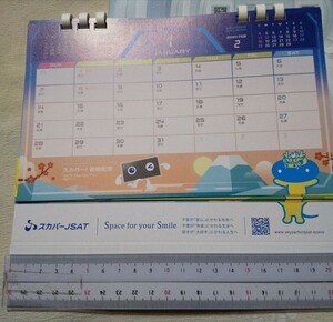 2024年 スカパー カレンダー 非売品 卓上カレンダー 文房具 スケジュール 卓上カレンダー 暦 カレンダー