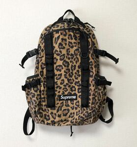 美品 20FW Supreme Backpack Leopard シュプリーム コーデュラ バックパック レオパード 豹柄 リュック バッグ 鞄 ビンテージ 90s stussy