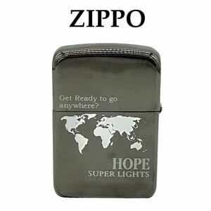 【大特価!!】ZIPPO ジッポー HOPE SUPER LIGHTS ホープスーパーライト 1941年 復刻モデル 二面加工 大陸デザイン 世界地図 ライター■