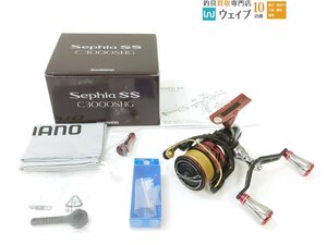 シマノ 19 セフィア SS C3000S HG ゴメクサスダブルハンドル・リールスタンド、MTCWラインローラーカスタム 美品