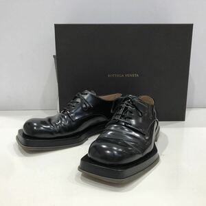 【BOTTEGA VENETA】 ドレスシューズ ボッテガ・ヴェネタ 42 2/1 黒 ブラック レザー ts202402