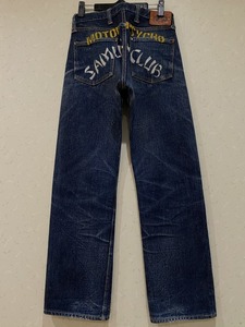 ※SAMURAI MOTORCLUB JEANS サムライモータークラブ ジーンズ Lot BP SM5000 GT-BP セルビッチボタンフライデニムパンツ 日本製 29 BJBJ.AA