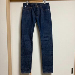 【美品】A.P.C. PETIT STANDARD アーペーセー プチ スタンダード リジッド ジーンズ デニムパンツ スキニー 赤耳 インディゴ W28 濃紺