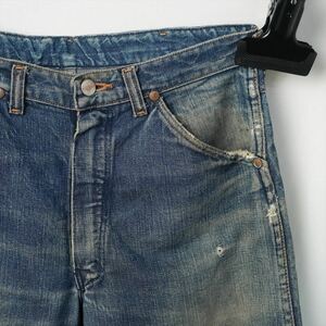 50s60s ビンテージ WRANGLER ラングラー 12MWZ スリムフィットジーンズ 縦ベル 刺繍タグ 色落ち良し ダメージ