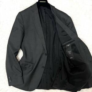 1円 美品 2XL サイズ54 HUGO BOSS ヒューゴボス テーラードジャケット グアベロ ウール チャコールグレー スーツ ブレザー メンズ 2B 