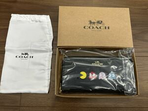 COACH コーチ　パックマンコラボ　新品未使用　長財布（ブラック）