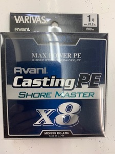 バリバス　アバニ　キャスティング　PE　マックスパワーX8ショアマスター　1号200ｍ　新品