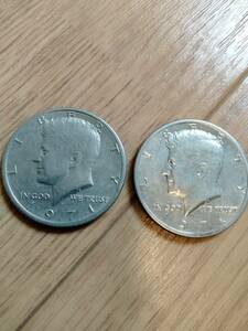 アメリカ硬貨　ケネディ HALF DOLLAR ハーフダラー 50セント 2枚セット　同梱可