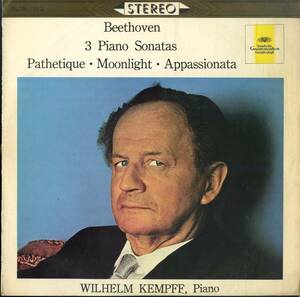 A00572300/LP/ウィルヘルム・ケンプ「ベートーヴェン/ピアノ奏鳴曲 悲愴、月光、熱情」