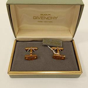 #9910 ジバンシー GIVENCHY カフス カフリンクス 金 ゴールド GP アクセサリー メンズ 箱付き　ジバンシィ