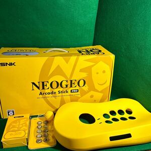  NEOGEO Arcade Stick Pro ネオジオ アーケードスティックプロ 本体　専用カバー　電源　ボタンステッカー　未使用品　１円スタート