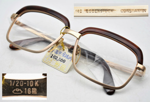 竜W603◆デッドストック RODENSTOCK CONSTANTIN ローデンストック コンスタンチン 本鼈甲 金張枠 眼鏡 めがね フレーム ヴィンテージ