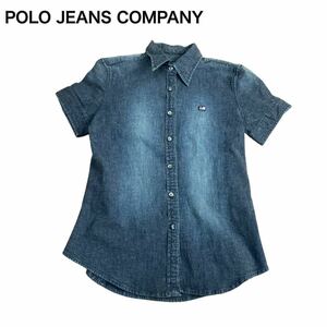 POLO JEANS COMPANY ポロジーンズ カンパニー半袖シャツ デニム S ワンポイント刺繍