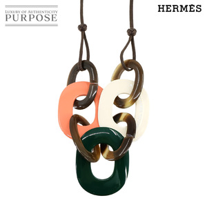 新品同様 エルメス HERMES カランバ ネックレス バッファローホーン マルチカラー アクセサリー Karamba Necklace 90231867