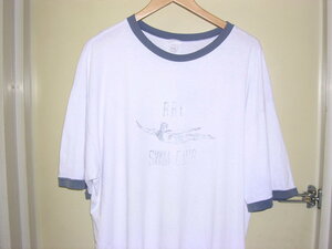 90s ダブルアールエル RRL SWIM CLUB リンガー Tシャツ XL 白 vintage old 初期 三ツ星 ラルフローレン トリム