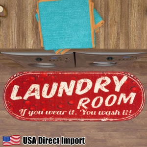 【アメリカ直輸入】Laundry Collection Modern Design Red Oval Runner Rug Ottomanson ラグマット ランドリー