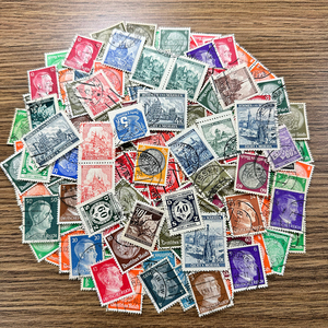 【ナチスドイツ】1933年～普通記念占領地など使用済み切手200枚大量まとめてロット！希少！！(c86YnQgnXy)