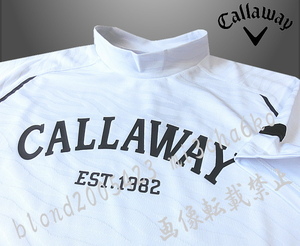 ■新品【Callaway GOLF】キャロウェイゴルフ COOL-FESTA QUICK-DRY吸汗速乾 モックネックシャツ■WH/L
