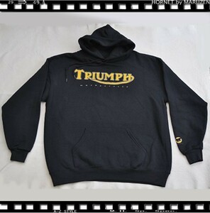 Ｌサイズ　メトロレーシングフーテッドスエットシャツ　TRIUMPH　ブラック　新品　袖M黒