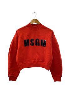 MSGM◆ロゴスウェット/スパンコール/スウェット/XS/コットン/レッド