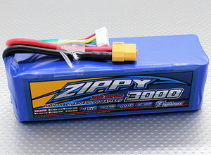 新品◆ 3000mAh 6セル 22.2V 20C-30C リポ バッテリー XT60 (型番110791)
