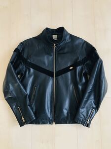 NIKE WINDRUNNER PUNCHING COW LEATHER RIDERS GOLD ナイキ ウインドランナー パンチング カウ レザー ライダース ヌバック ゴールド 牛革