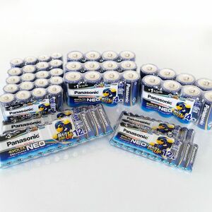 【新品】1円 使用期限 2029年 Panasonic パナソニック EVOLTA NEO エボルタ ネオ アルカリ電池 単1 単2 単3 単4 まとめ 計58本 MA463