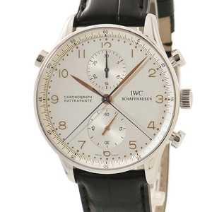 【3年保証】 IWC ポルトギーゼ クロノグラフ ラトラパンテ IW371202 アラビア スプリットセコンド 手巻き メンズ 腕時計