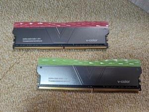 v-color DDR4-3200 8GB 2枚=16GB 動作品