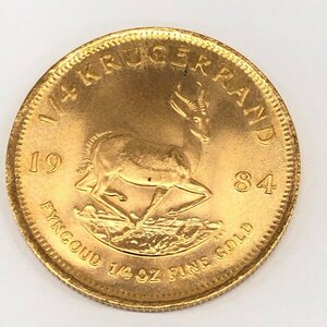 K22　南アフリカ共和国　クルーガーランド金貨　1/4oz　1984　総重量8.7g【CDBD0004】