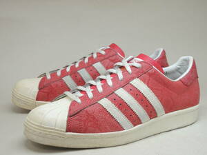 即決!限定! 14製 adidas atmos 別注 SS 80S GID R POWER RED 27.5cm B35553 / superstar アディダススーパースター アトモス 蓄光 スネーク