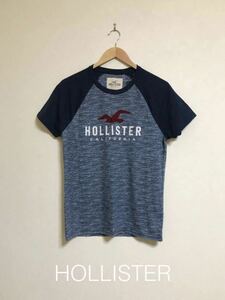 【新品】 HOLLISTER ホリスター ビッグロゴ カラーブロック グラフィック Tシャツ 半袖 サイズS ネイビー 628314873 トップス