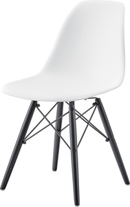 ダイニングチェア イームズチェア DSW デザイナーズチェア 北欧 白 黒 おしゃれ 安い 木脚 肘なし チェアー 椅子 イス CL-502WH