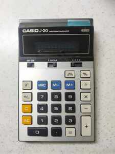 カシオ　電卓　CASIO J-20 蛍光表示管 動作確認済み