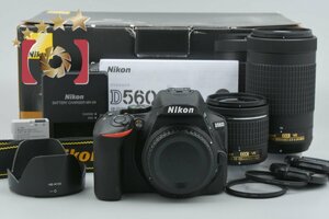 【中古】Nikon ニコン D5600 ダブルズームキット シャッター回数僅少 元箱付き