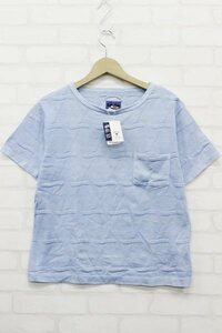 1T4056■新品 BLUEBLUE カゴメジャガード手染めTシャツ