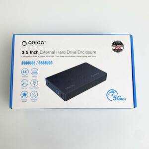 【1円オークション】 ORICO USB-C 3.5インチ HDDケース USB3.1 ハードディスクケース SATA3.0 外付け TS01B001147