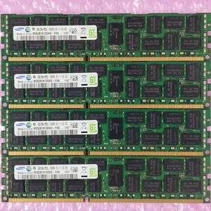【動作確認済】SAMSUNG DDR3-1333 計32GB (8GB×4枚セット) PC3L-10600R ECC Registered RIMM メモリ / 在庫7