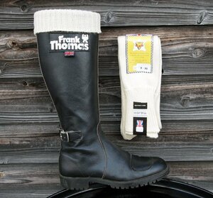 英国製 GOLDTOP ENGLAND ゴールドトップ 本格的 ロッカーズ ソックス ウール ロング シーブート オーバー ソックス Sea Boot Socks [UK6-8]