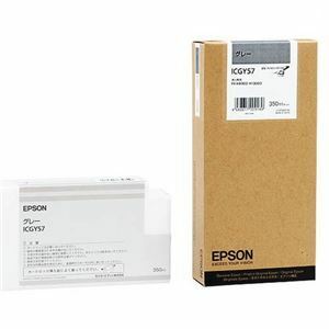 【新品】（まとめ） エプソン EPSON PX-P／K3インクカートリッジ グレー 350ml ICGY57 1個 【×3セット】
