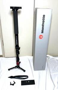 送料無料　元箱付き　Manfrotto 一脚 フルードビデオ一脚 ビデオカメラプレート付 アルミニウム製 562B-1