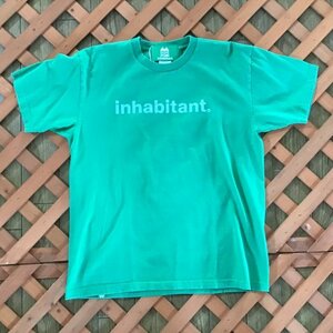 INHABITANT インハビタント 【LOGO TEE】 GREEN Msize 正規品 Tシャツ お揃い 親子 ペア リンクコーデ