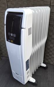 美品　IRIS OHYAMA アイリスオーヤマ オイルヒーター POH-S1208M-W　キャスター付　暖房機器　8畳　2020年製　動作確認済み