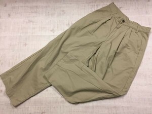 アメカジ オールド レトロ 古着 90s 定番 必須アイテム 2タック ワイド チノ トラウザーズ パンツ ボトムス メンズ ベージュ