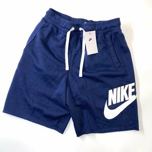 ★新品★NIKE ナイキ NSW 柔らかいコットンジャージー素材 ハイブリッド ハーフパンツ DX0503-410 ネイビー XL