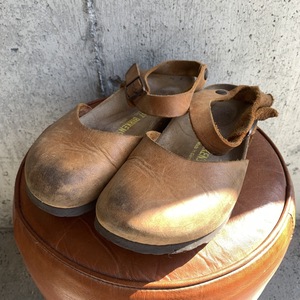 U.S Used Clothing BIRKENSTOCK Leather Shoes Sandals アメリカ古着 ビルケンシュトック レザー シューズ サンダル 靴 37 24.0㎝ ヌメ