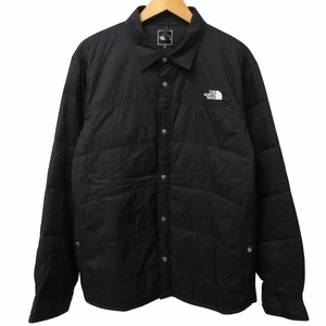ザノースフェイス THE NORTH FACE 美品 メドウウォームシャツ 中綿ジャケット ブルゾン ワンポイントロゴ 黒 ブラック XLサイズ NY32231