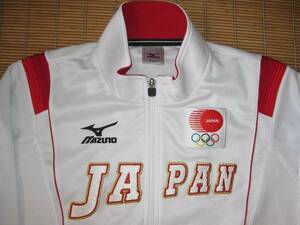 正規品 ミズノ製 2008北京オリンピック 五輪 日本代表 選手団～ウォームアップスーツ/ジャケット/シャツ～ホワイトｘレッド